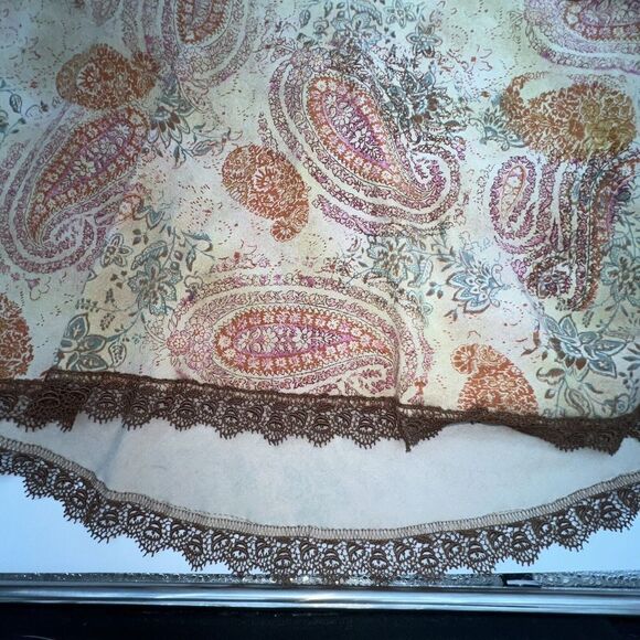 Cynthia Steffe Brown Paisley Print Knee Length Dress Medium - Picture 2 of 4